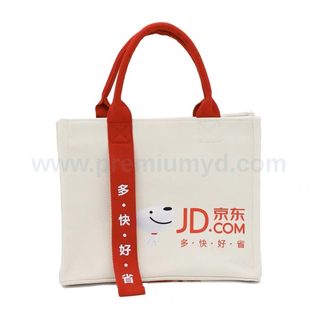 飄帶款立體帆布袋 - 企業禮品訂製