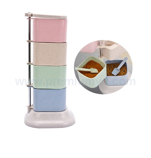 小麥秸稈調味盒 Wheat straw seasoning box | Custom Corporate Gift - Image 1