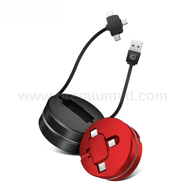 三合一伸縮充電線 (96cm) 三合一伸縮充電線 (96cm) - Image 1