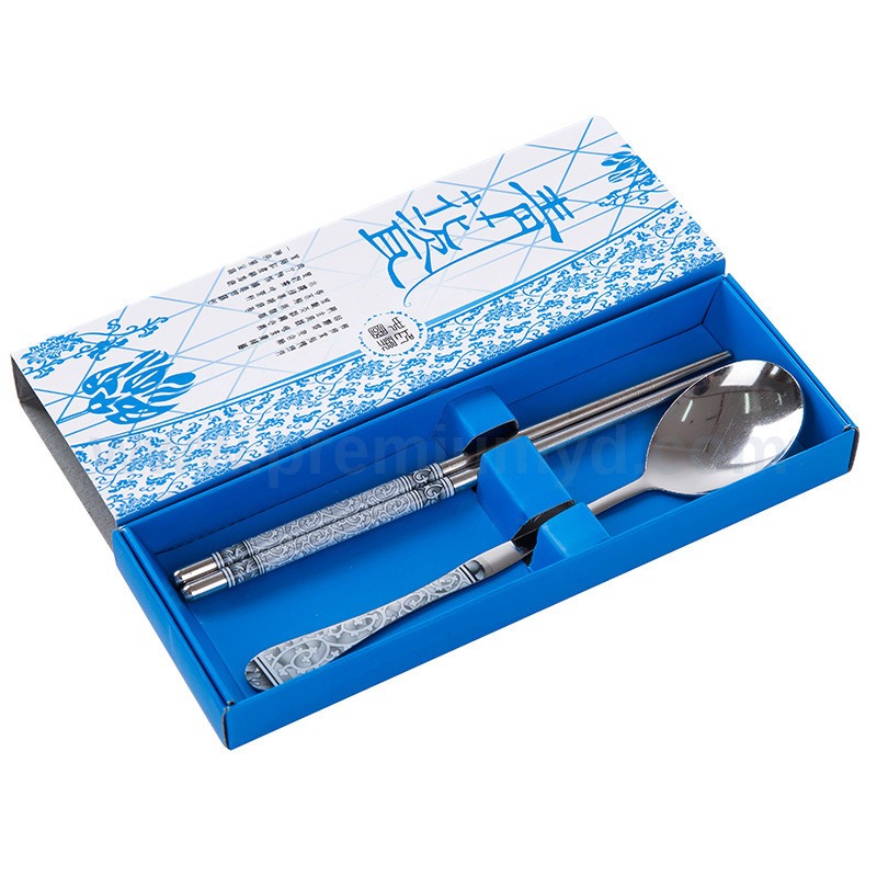 不鏽鋼青花瓷餐具套裝 - Premium YD 企業禮品訂製