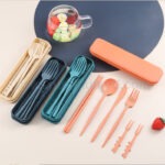 天然小麥秸稈便攜餐具七件套 - Premium YD 企業禮品訂製