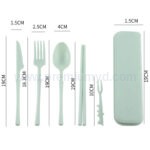 天然小麥秸稈便攜餐具七件套 - Premium YD 企業禮品訂製
