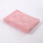 廣告毛巾訂造 方格紋理珊瑚絨洗臉巾 (YD-RT3052) 香港禮品印Logo YD-RT3052