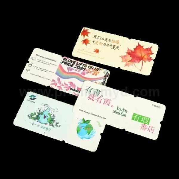 會發芽的卡片書籤訂製