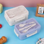麥秸稈日式三格便當盒 - Premium YD 企業禮品訂製