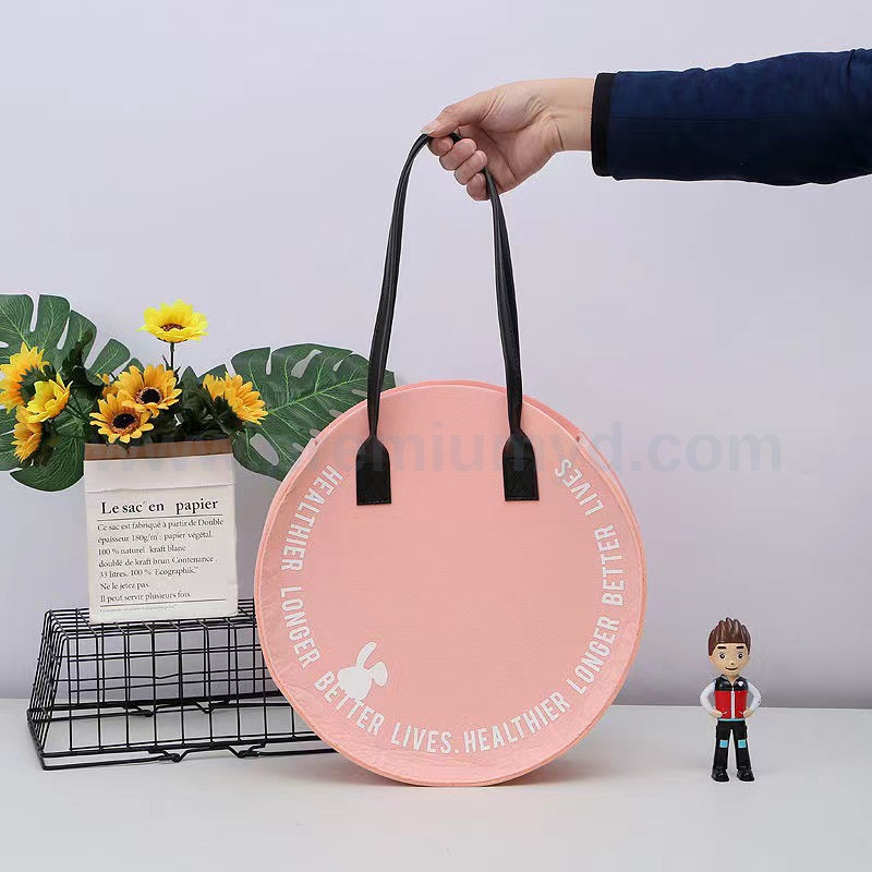 圓形中秋毛氈手提袋 圓形中秋毛氈手提袋 - 企業禮品訂製